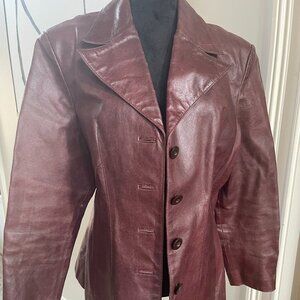 Wilson's Authentic Burgundy Leather Jacket